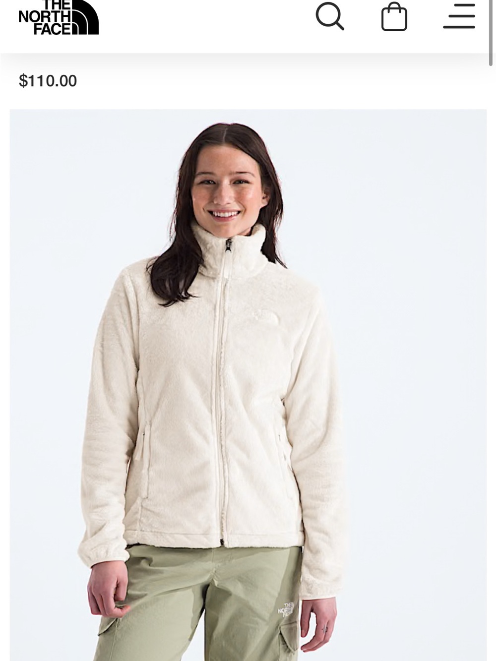 The North Face osito Cream Women’s Plush Fleece Jacket - Full Zip
